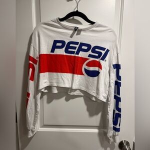 H&M divided pepsi long sleeve cropped top